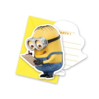 Convites Minions - 6 unidades