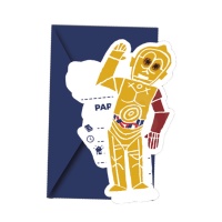 Convites Universo Star Wars - 6 unid.