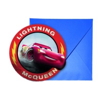 Convites Cars 3 - 6 unidades