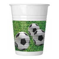 Copos de Futebol de plástico de 200 ml - 8 unidades