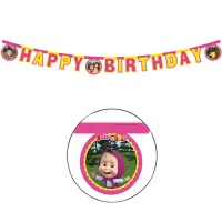 Grinalda de Feliz Aniversário Masha e o Urso - 2,00 m