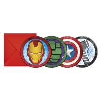 Convites Avengers Mighty - 6 unidades