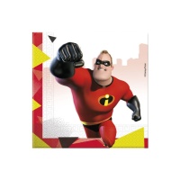 Guardanapos The Incredibles 16,5 x 16,5 cm - 20 unidades