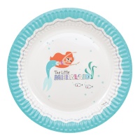 Pratos Pequena Sereia 23 cm - 8 peças