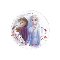 Pratos compostáveis Frozen II 23 cm - 8 peças