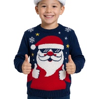 Suéter de Natal infantil de Papai Noel