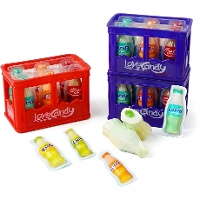 Gomas em forma de refrigerante recheadas com gelatina 10 g - 1 caixa