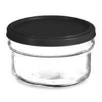 Pote de 0,42 L de vidro redondo - 1 unidade