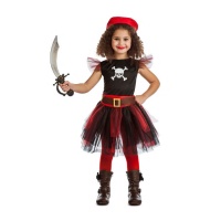 Fato de pirata com tutu para rapariga