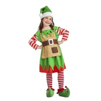 Disfarce de elfo de Natal para menina