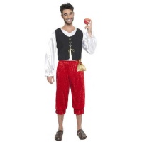 Fato de estalajadeiro medieval para homem