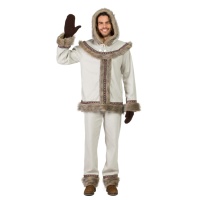Traje de esquimó com capuz e luvas para homem