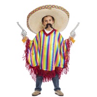 Poncho mexicano clássico para crianças