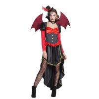 Fato de vampiro vitoriano com asas para mulher
