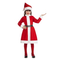 Fato de Mãe Natal vermelho e branco para rapariga