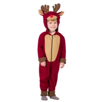 Roupa de rena com capuz para criança