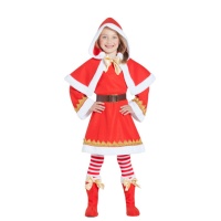 Fato de Pai Natal com capa para menina