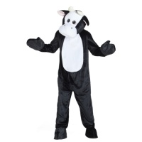 Fato de vaca com cabeça para adulto