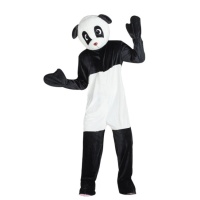 Fato de urso Panda com cabeça para adultos