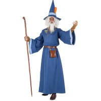 Fato de feiticeiro azul para homem