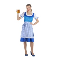 Fato oktoberfest alemão para mulheres azul