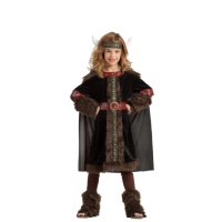 Fatos de Viking Escandinavo Preto para raparigas