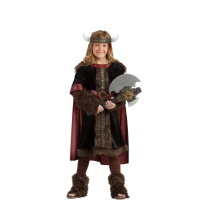 Traje Viking preto escandinavo para crianças