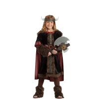 Fato de viking escandinavo preto para crianças