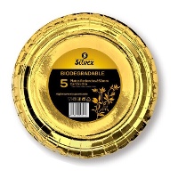 Placas de cartão de 25 cm metalizadas - 5 unidades