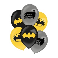 Balões de látex do Batman de 27,5 cm - 6 unidades