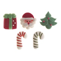 Figuras de Natal sortidas de açúcar - Dekora - 12 unid.
