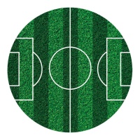 Papel de açúcar para campo de futebol de 16 cm