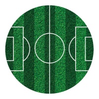 Papel de açúcar de campo de futebol de 16 cm