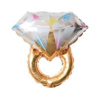 Balão com silhueta de anel de diamante 45 cm - Eurofiesta