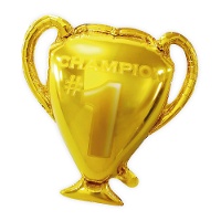 Balão em forma de taça de campeão dourada de 65 cm