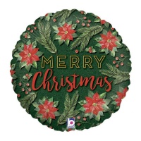 Feliz Natal posentia balão redondo 46 cm - Grabo