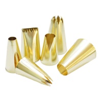 Conjunto de bicos de aço banhado a ouro - 6 unid.