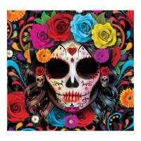 Guardanapos Catrina 16,5 x 16,5 cm - 12 unidades