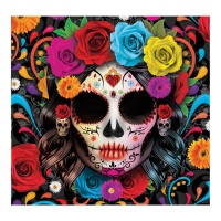 Guardanapos Catrina 33 x 33 cm - 12 unidades