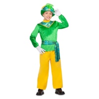 Fato de pajem real verde para criança