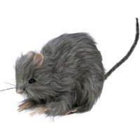 Rato cinzento peludo 15 cm