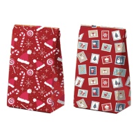 Envelope de oferta 11,5 x 6,7 x 14 cm com estampas de Natal - 4 unid.