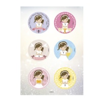 Mini discos de hóstia comestíveis para Primeira Comunhão menina Zero de 5,8 cm - 6 unidades