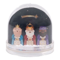 Globo de neve com foto dos Três Reis Magos