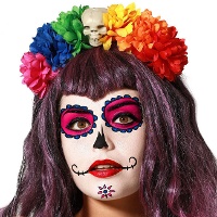 Tiara de Catrina Mexicana Multicolor