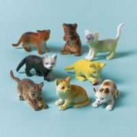 Figuras de gatos sortidos - 12 peças