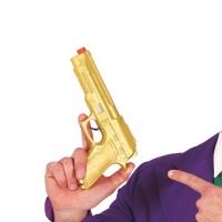 Pistola banhada a ouro de 22 cm