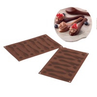 Molde de silicone para colher de chocolate 17 x 29,5 cm - Silikomart - 8 cavidades