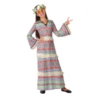Fato comprido hippie com franjas para rapariga