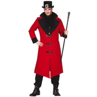 Fato de Vampiro Gótico Vermelho para Adultos